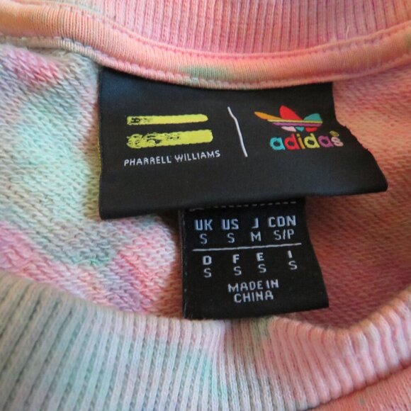 ADIDAS X PHARRELL WILLIAMS HU Human Race Holi Crew Neck Pastel Tie Dye Size S - Picture 13 of 14